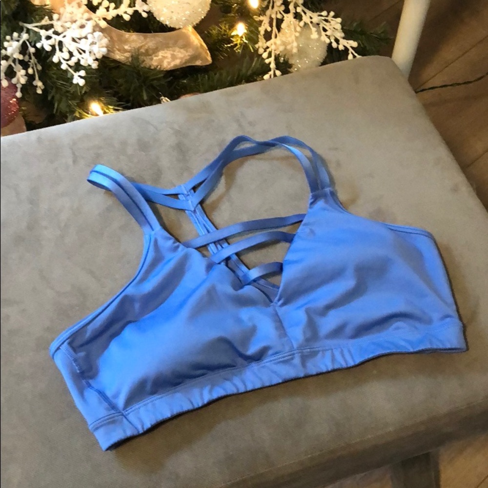 Blue Victoria secret sports bra
